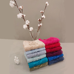 حوله دستی ارغوان مدل یاپراق سایز 80×40 سانتی متر