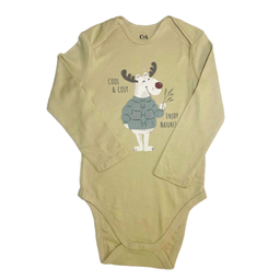 بلوز بادی نوزادی دکمه دار سی اند ای مدل گوزن