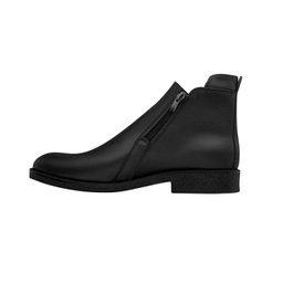 نیم بوت مردانه نوین چرم مدل ویستا دوزیپ Fr- MS1991 رنگ مشکی