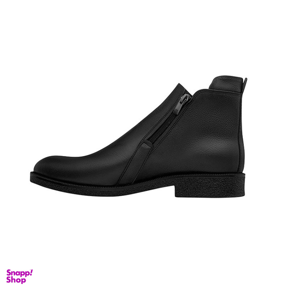 نیم بوت مردانه نوین چرم مدل ویستا دوزیپ Fr- MS1991 رنگ مشکی