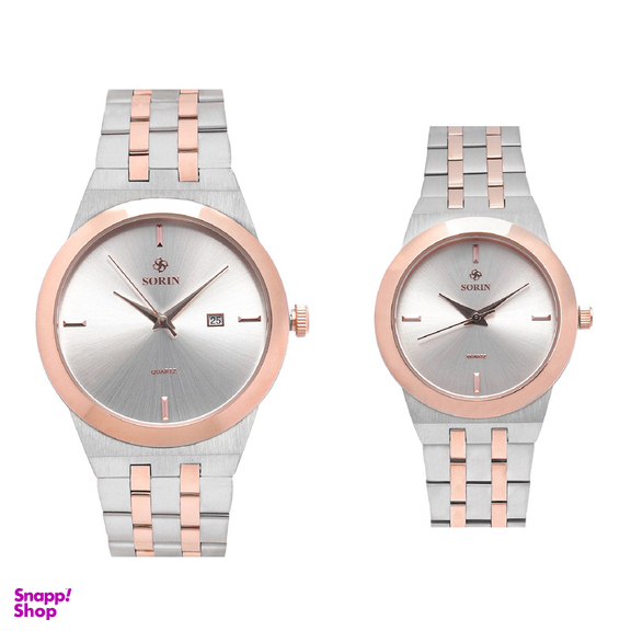 ست ساعت مچی عقربه ای زنانه و مردانه سورین مدل GL1153B-ST06S