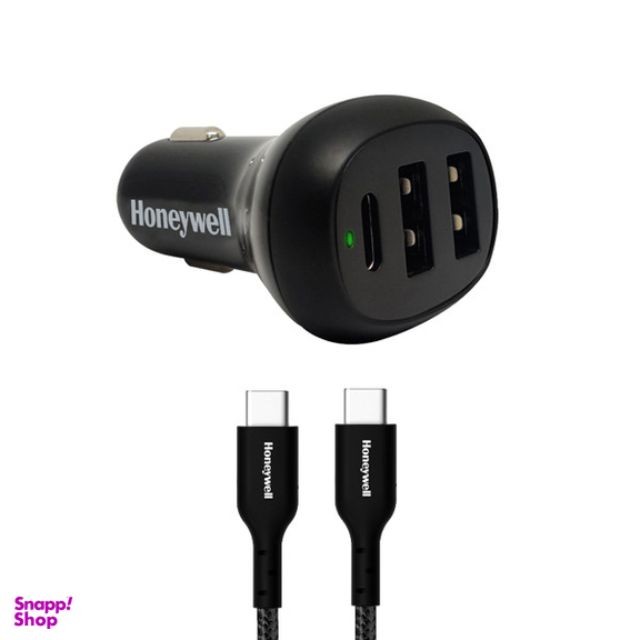 شارژر فندکی هانیول مدل HC000011 به همراه کابل تبدیل USB-C