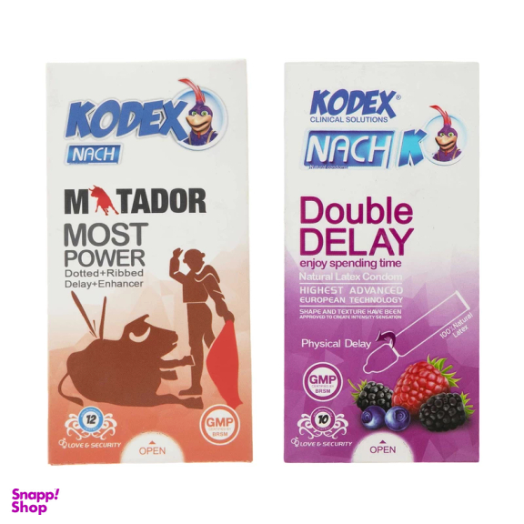 کاندوم کدکس مدل Matador بسته 12 عددی به همراه کاندوم کدکس مدل Double Delay بسته 10 عددی