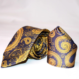 ست کراوات و دستمال جیب مردانه آیکت مدل بته جقه محو کد z3