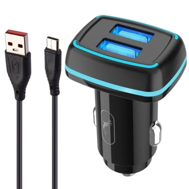 شارژر فندکی اسکای دلفین مدل SZ18T Dual-USB 15W به همراه کابل Type-C