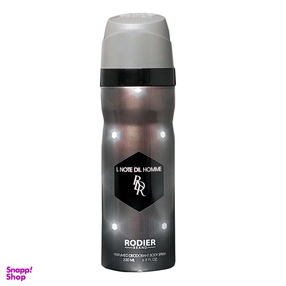 اسپری بدن مردانه رودیر مدل L note dil homme حجم 200 میلیلیتر