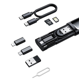 مجموعه کابل چند کاره Type-C، USB، میکرو و لایتنینگ مک دودو مدل WF-1720 Multifunctional Cable Storage Box