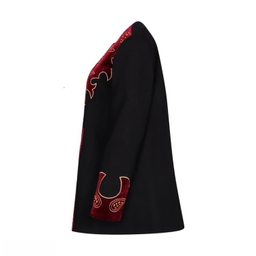 کت زنانه گره استایل مدل سامانتا رنگ مشکی