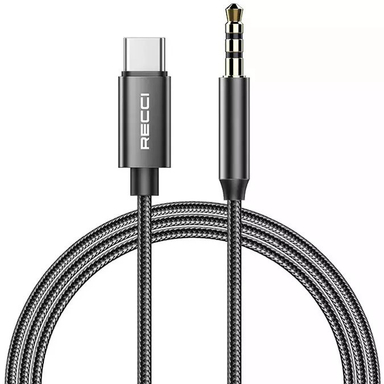 کابل تبدیل USB Type-C به جک 3.5 میلی متر رسی مدل RH03 طول 1 متر