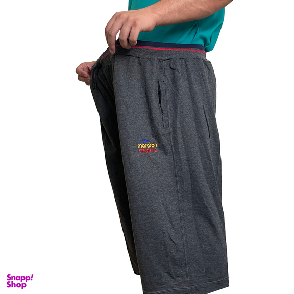 شلوارک راحتی مردانه مدل رنگین رنگ زغالی