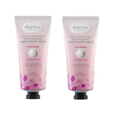 کرم مرطوب کننده دیپ سنس مدل rose water حجم 60 میلی لیتر مجموعه 2 عددی