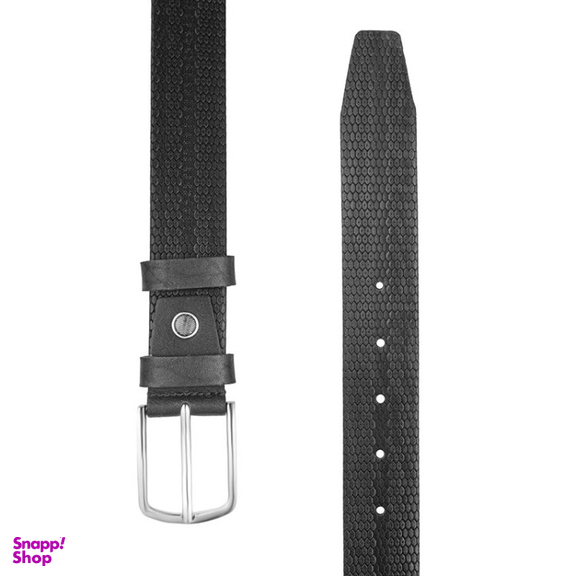 کمربند زبانه دار مردانه نوین چرم مدل 0525 BT0525 3.5cm رنگ مشکی