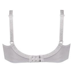 ست شورت و سوتین زنانه پانیذ مدل ساتن وسط توری بدون فنر کد 4648 رنگ سفید