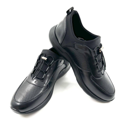 کفش طبی مردانه چرم میخچی کد P8 رنگ مشکی