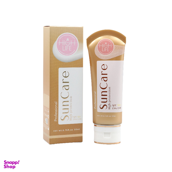 کرم ضد آفتاب هایلایف مدل SPF50 حجم 50 میلی لیتر