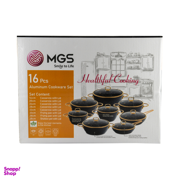 سرویس قابلمه 16 پارچه ام جی اس طرح ماینز سری دوم 5644