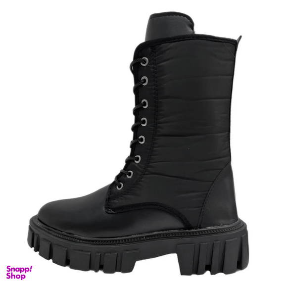 نیم بوت زنانه مدل کاپشنی بندی زیپی