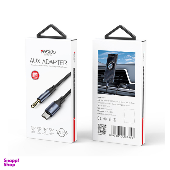 کابل تبدیل USB-C به AUX یسیدو مدل YAU-36 طول 1 متر