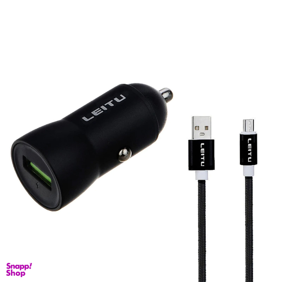 شارژر فندکی لیتو مدل LCC12 به همراه کابل MicroUSB