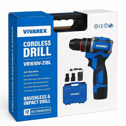 دریل پیچ گوشتی چکشی شارژی براشلس مدل VR1610V-21BL