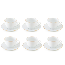 ست فنجان و نعلبکی 12 پارچه چینی زرین ایران مدل سوئدی 9 زرین درجه یک