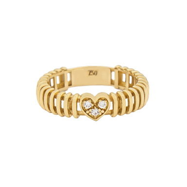 انگشتر طلا 18 عیار زنانه گلد گالری لیبرا مدل پارسه قلب سایز 53