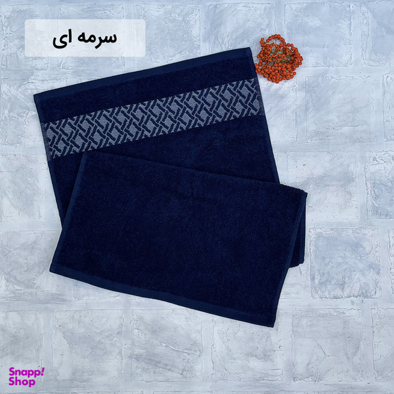 حوله دستی هیرو طرح لاین سایز 40×78 سانتی متر