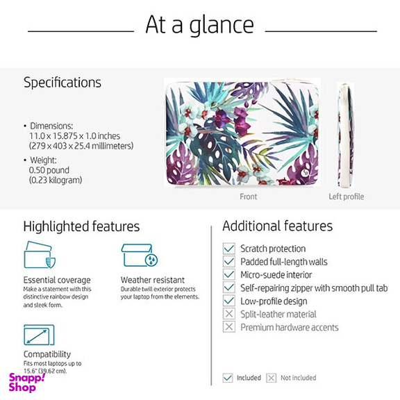 کاور لپ تاپ اچ‌ پی مدل Spectrum Sleeve مناسب سایز 15.6 اینچ