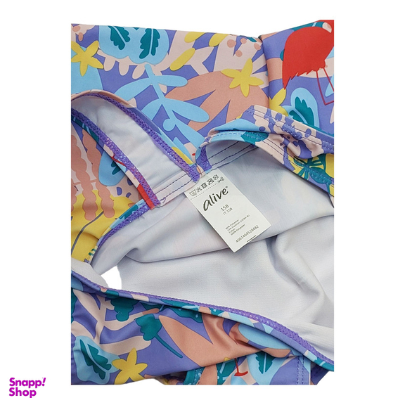 مایو دخترانه الایو مدل 6282 رنگ بنفش