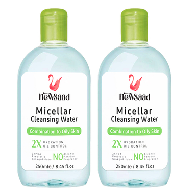 میسلار واتر نیوساد مدل Hydration مناسب پوست چرب حجم 250 میلی لیتر مجموعه 2 عددی