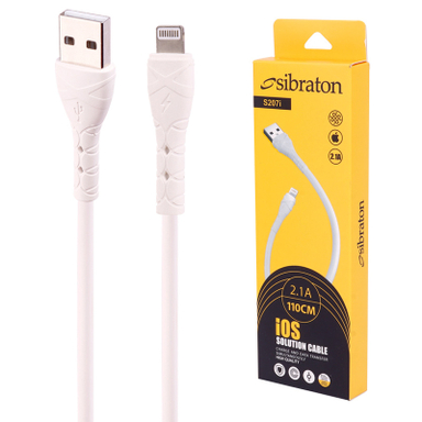 کابل دیتا USB به Lightning سیبراتون مدل S207i طول 1.1 متر