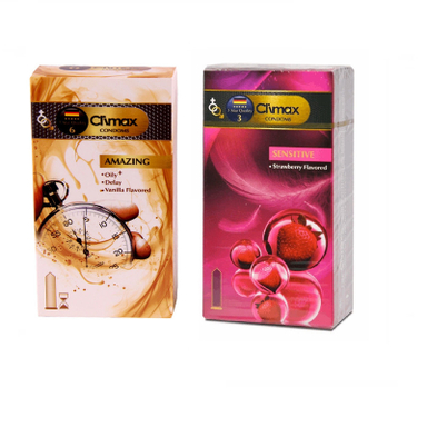 کاندوم کلایمکس مدل AMAZING بسته 12 عددی به همراه کاندوم کلایمکس مدل Sensitive بسته 12 عددی