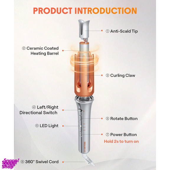 فر کننده و حالت دهنده مو شیگلم هیر مدل Air سایز ۲۵ میلی‌ متر