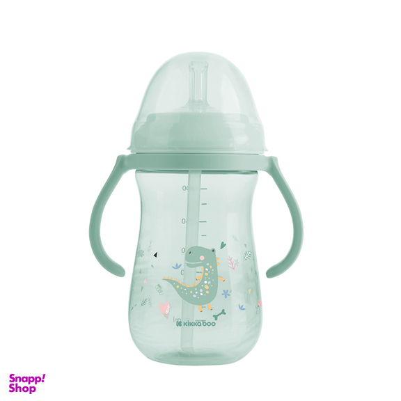 لیوان نی دار کیکابو طرح دایناسور کوچولو گنجایش 300 میلی لیتر