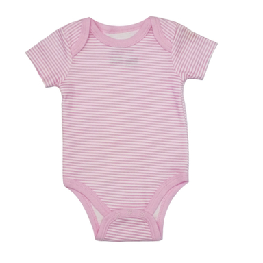 بادی آستین کوتاه نوزادی مدل 6222 رنگ صورتی