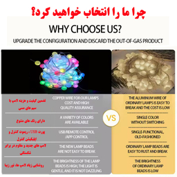 ریسه ال ای دی هوشمند مدل رنگارنگ طول 10 متر