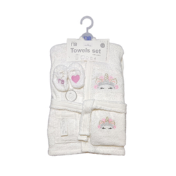 ست حوله کودک مادرکر مدل صورتک مجموعه 5 عددی