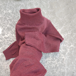 پلیور یقه اسکی مردانه مدل ZRM-E1 رنگ زرشکی تیره