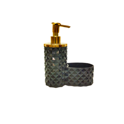 مخزن مایع ظرفشویی و جا اسکاجی سجاد مدل برلیان مشکی کد 03