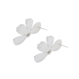 گوشواره زنانه مدل نیم گل همراه مروارید کد 332