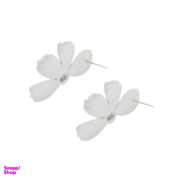 گوشواره زنانه مدل نیم گل همراه مروارید کد 332