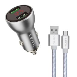 شارژر فندکی لیتو مدل LC-C20 به همراه کابل MicroUSB