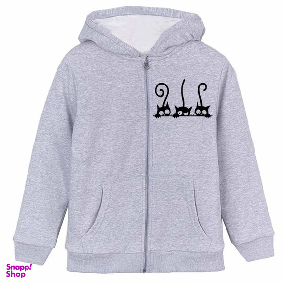 سویشرت دخترانه مدل سه گربه کد P23