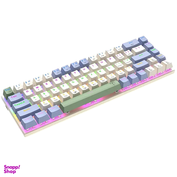 کیبورد باسیم مخصوص بازی تی-دگر مدل Viator T-TGK325 Rainbow