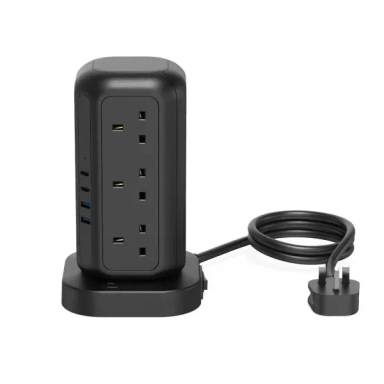 چند راهی برق پاورولوژی مدل  12 AC Sockets GaN Tower Hub PWCUQC025BK