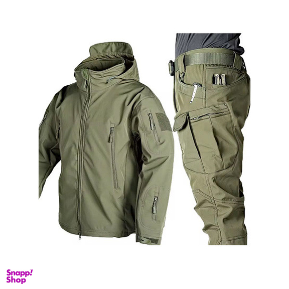 ست کاپشن و شلوار 5.11 مدل تاکتیکال رنگ کرم