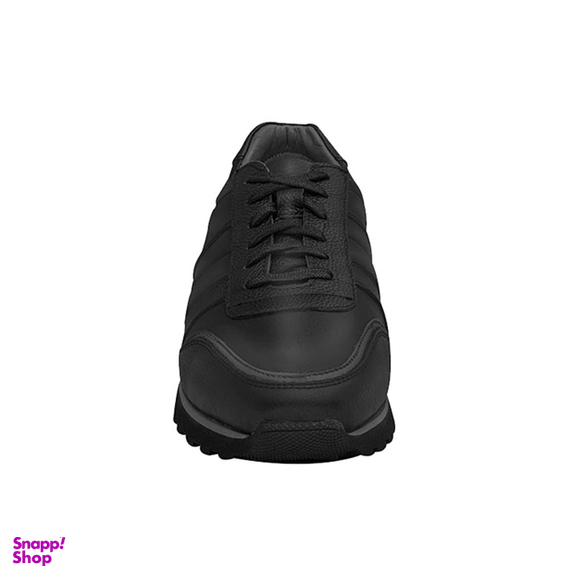 کفش اسپرت مردانه نوین چرم مدل 3099 MS3066 رنگ مشکی