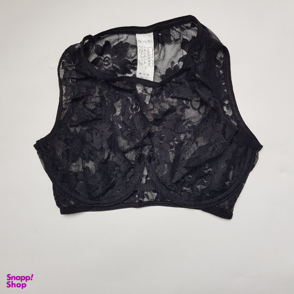 ست شورت و سوتین زنانه برتا مدل توری کد 1051M رنگ مشکی