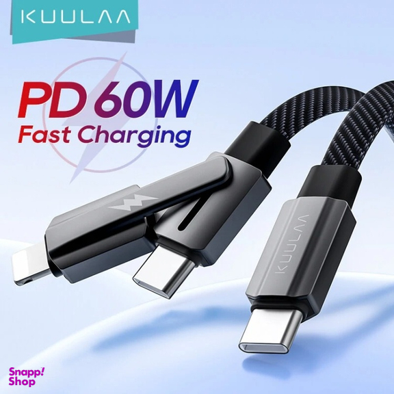 کابل تبدیل Type-C به Type-C/Lightning کوالا مدل KL-X72 طول 2 متر