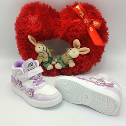 نیم بوت دخترانه مدل RO10217 رنگ سفید بنفش